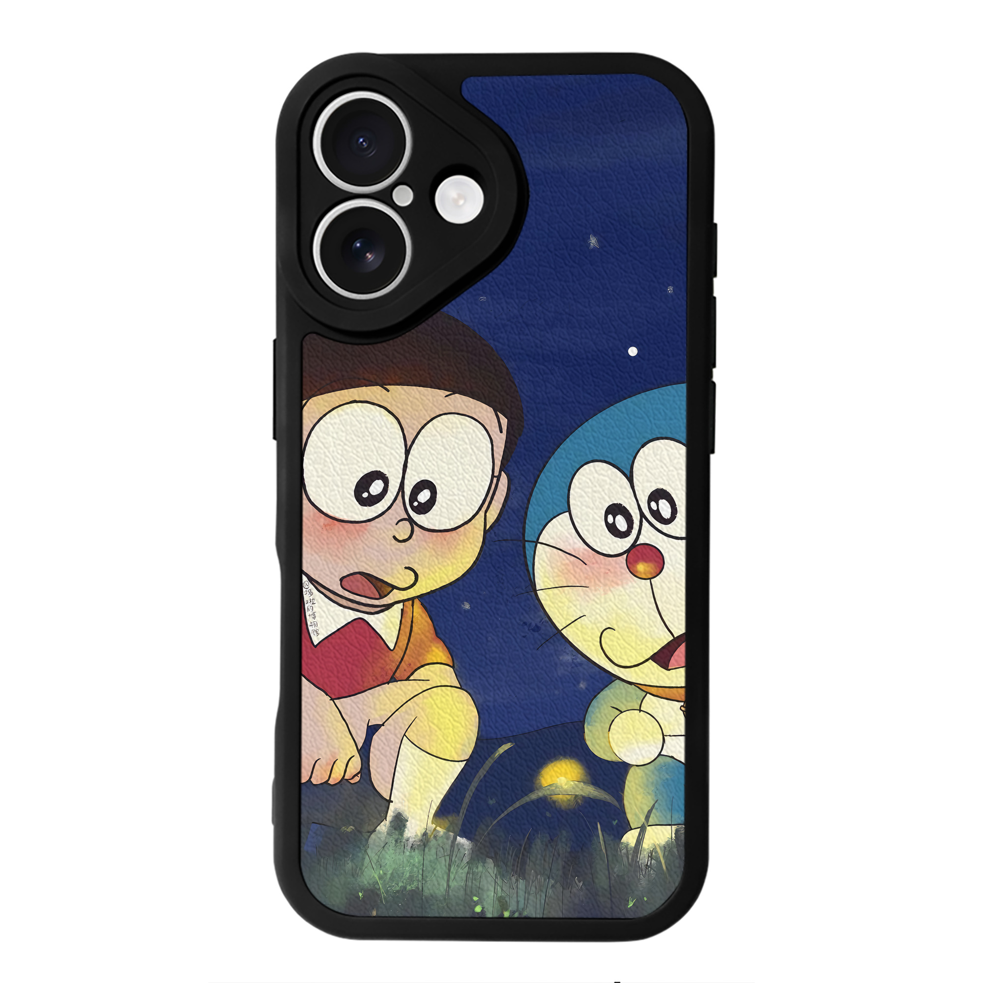 （画像用） ドラえもん Doraemon 【iPhone 16シリーズ対応】シリコンスマホケース（レザー調） 材質：シリコン
